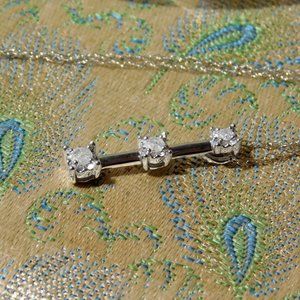 Diamond Necklace in 10K White Gold, 18"